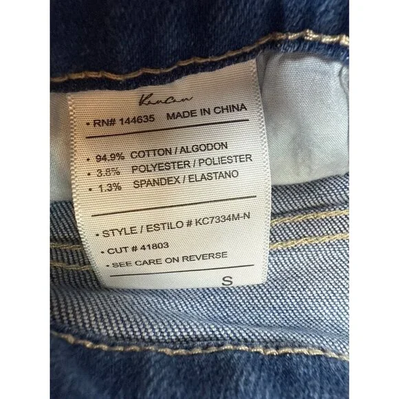 KanCan Women Distressed Denim Shorts Estilo High-Rise Raw stretch Small (LL284) - Picture 7 of 7